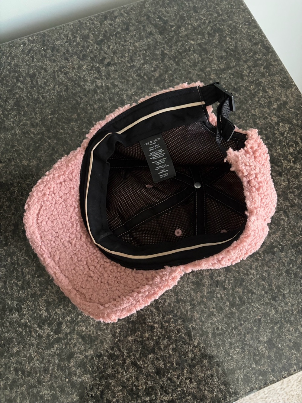 rag & bone Pink Sherpa Baseball Cap - Picture 4 of 4